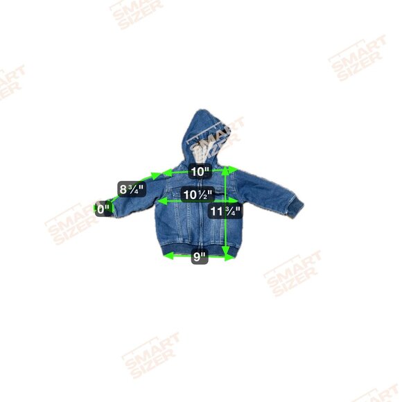Levis Baby Denim Hooded Jacket 12M With Zip Closure & Front Pockets Boy Girl - Picture 5 of 5
